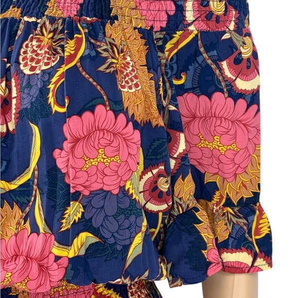 Entire 3pc Outfit Floral Dress Jacket & Hat Set Brown Navy & Pink Print - Picture 10 of 16